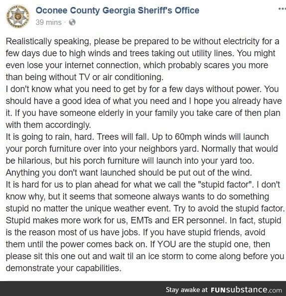 Ladies and Gentleman...I give you Oconee County Georgia Sheriff's Office