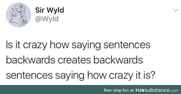 Backwards sentence
