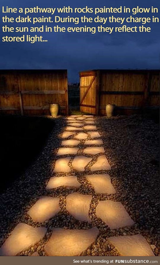 How to easily make a glow in the dark pathway