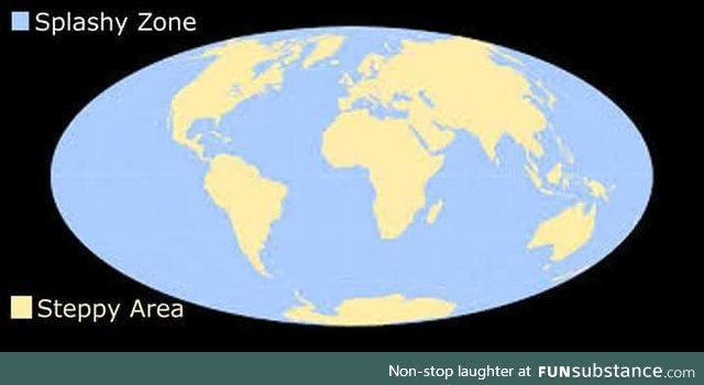 Here's a map of where it's safe to step on this planet
