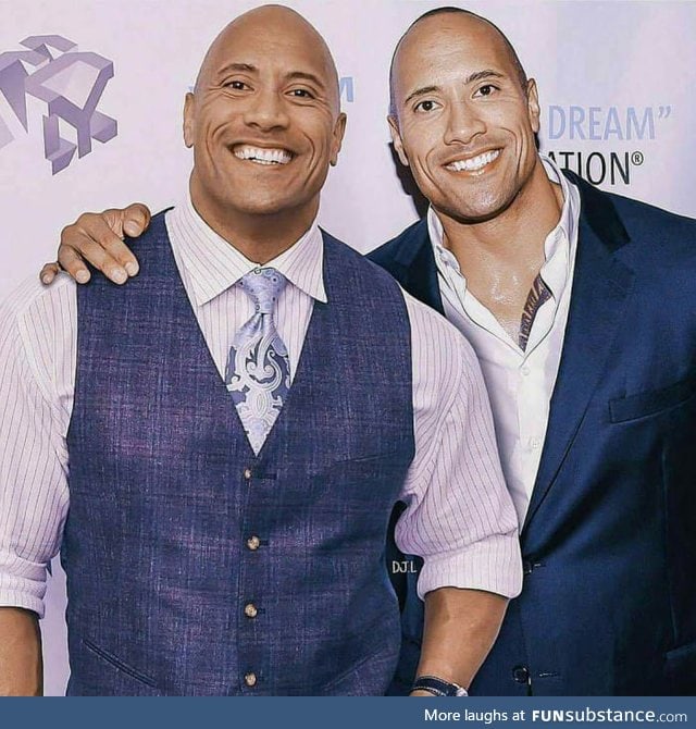 That epic moment when The Rock and Dwayne Johnson finally met