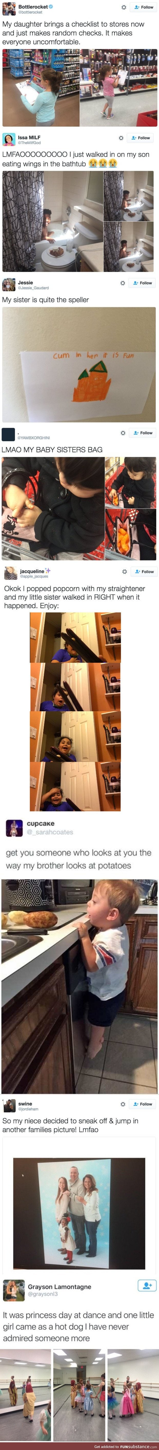 Kids doing funny things