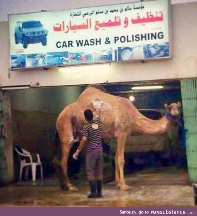 Car wash in Egypt