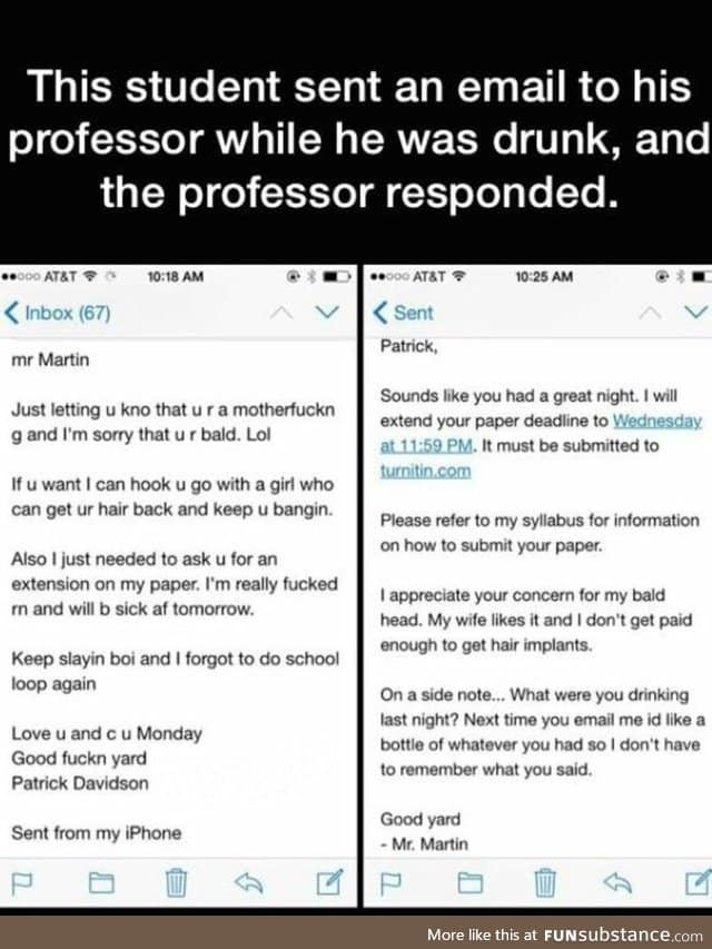 Drunk email 