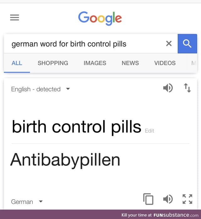 German word for birth control pills