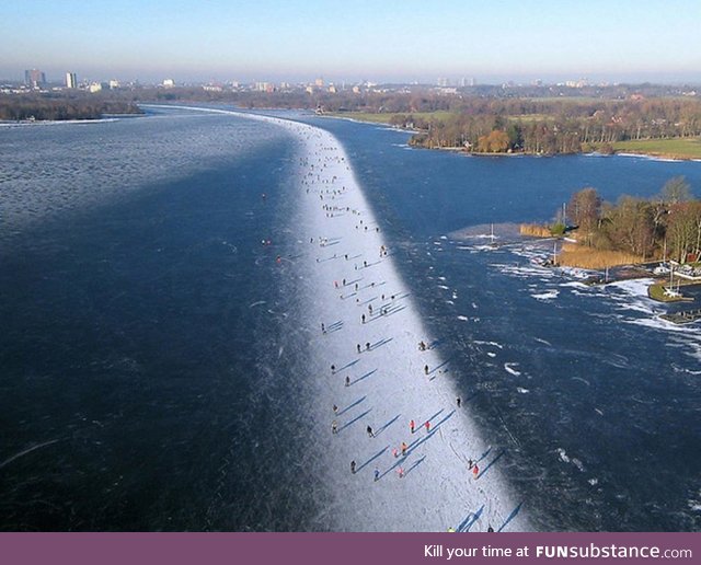 Ice skating in the Netherlands