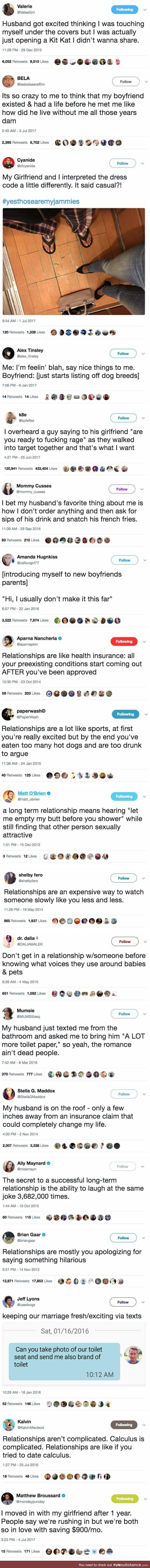 Relationship tweets