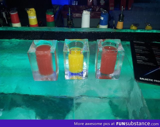 Drinks at the ice bar, london