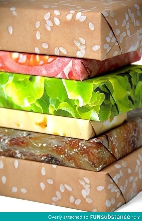 Cheeseburger wrapping paper