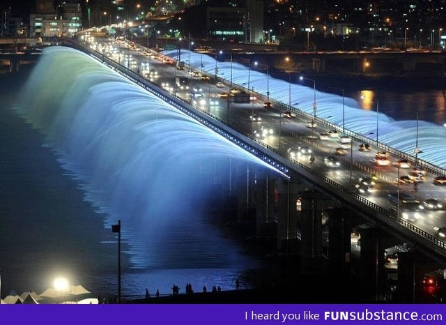 The Banpo Bridge in South Korea