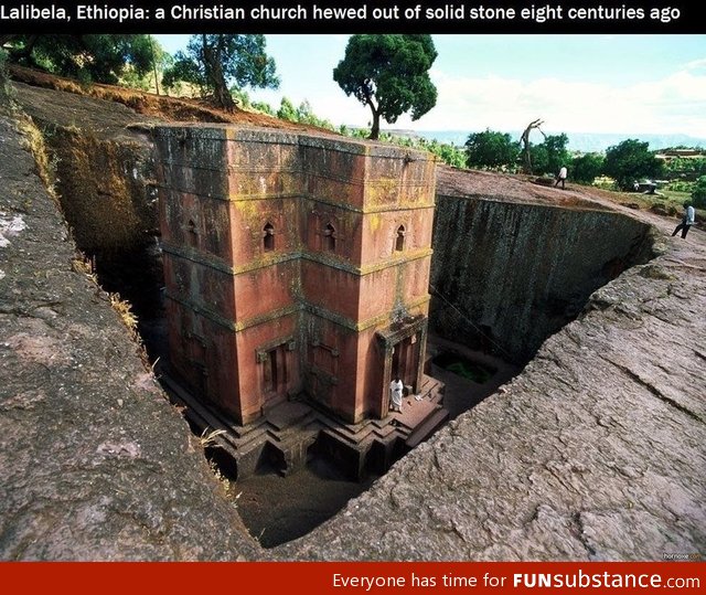 Church carved out of solid stone