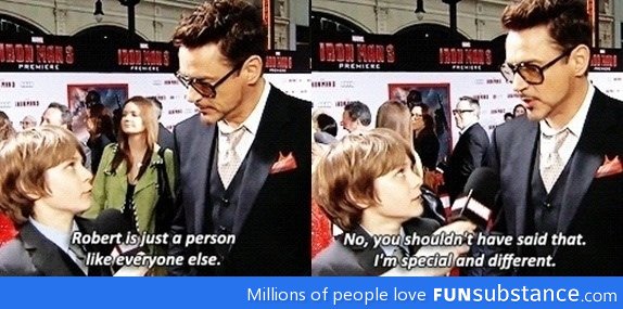 Robert Downey Jr certainly doesn't lack confidence