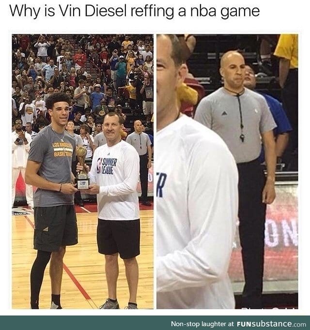 Vin Disel is a referee