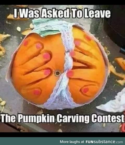 Wtf ! Pumpkin carving contest :P