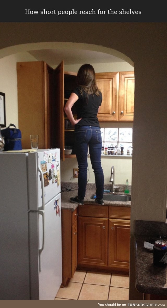 Short people in the kitchen