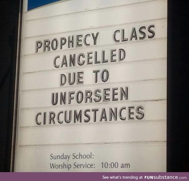 The Sign Outside a Church