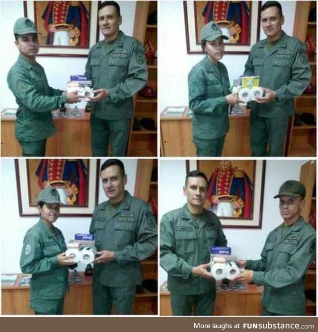 Venezuela - good soldiers are rewarded with toilet paper