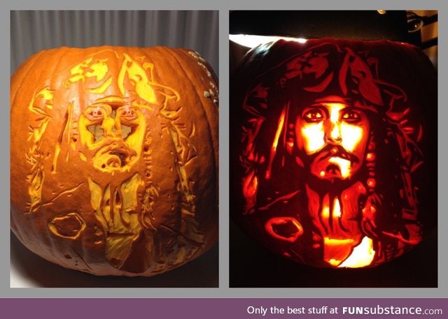 Captain Jack Sparrow Pumpkin Carving Funsubstance