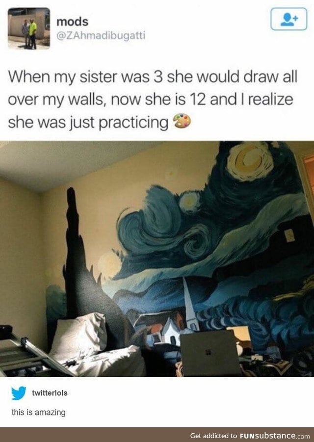 I would definitely let her draw on my walls