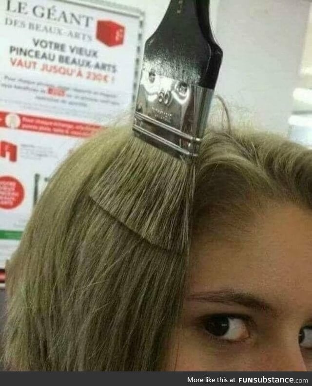 Paint brush made of hair