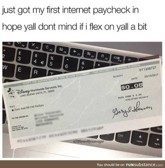 First paycheck