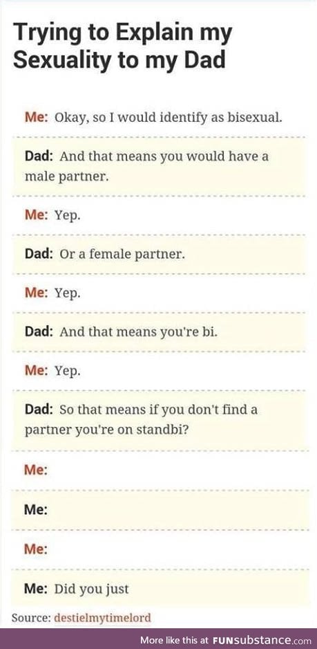 Trying to explain my sexuality to dad