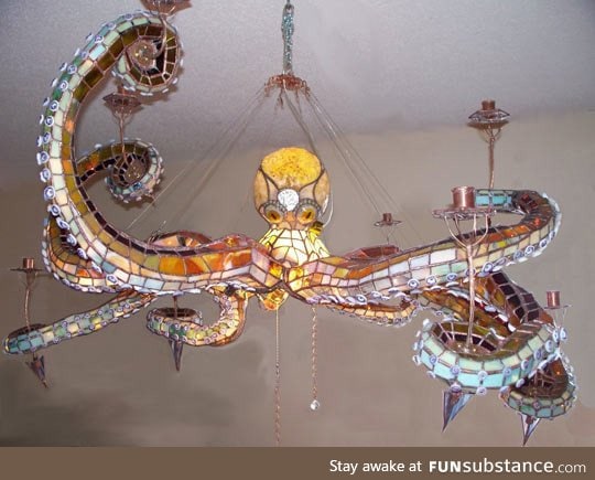 Magnificent octopus chandelier