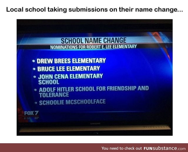 Amazing school name