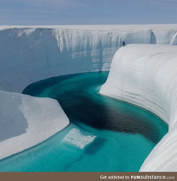 Ice canyon, greenland