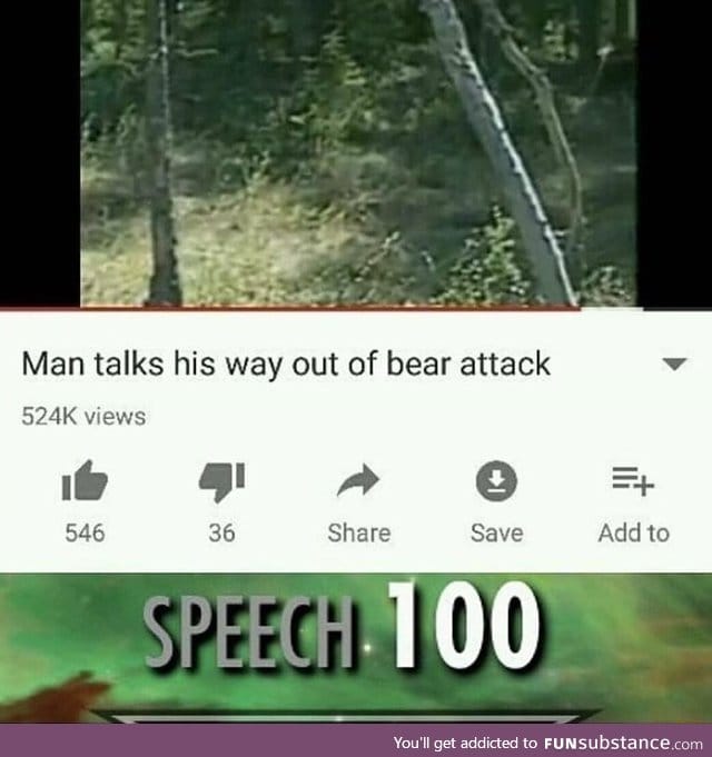 Man has speech