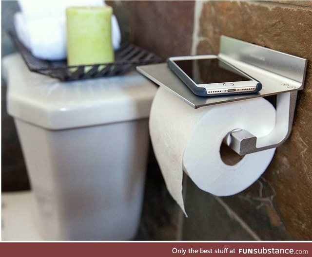 This toilet paper holder is a true sign of our times
