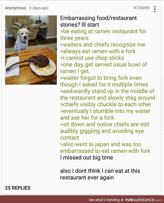 Anon can't use chopsticks