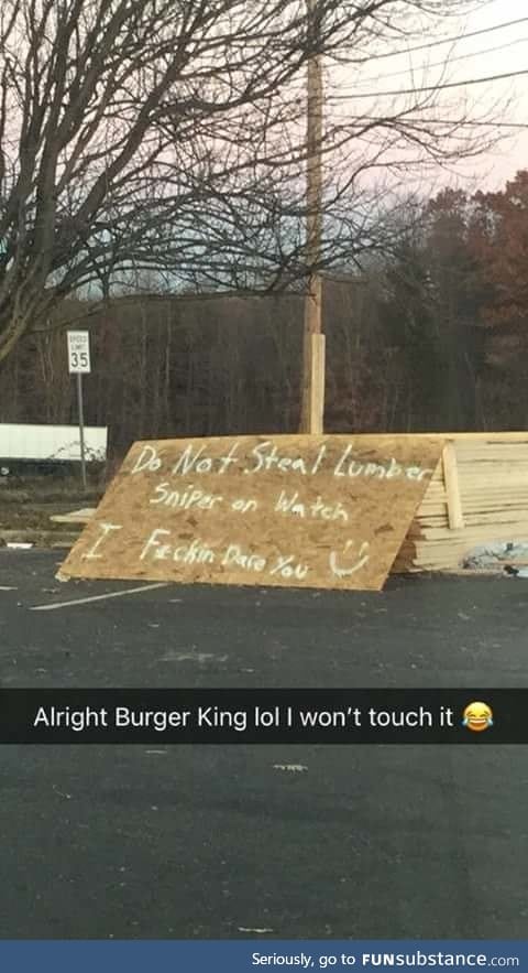 Alright burger king