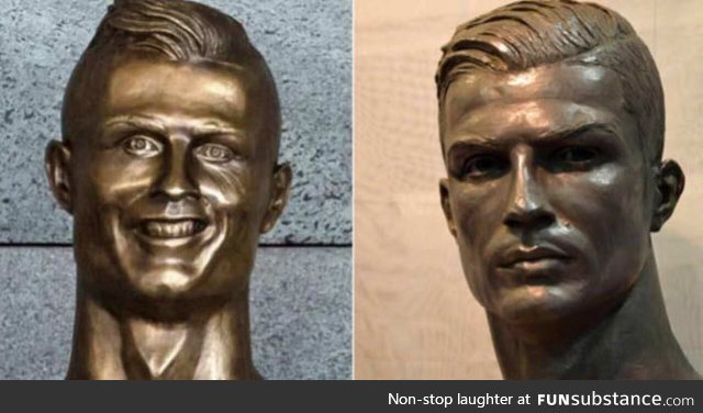 Ronaldo's statue was FINALLY replaced