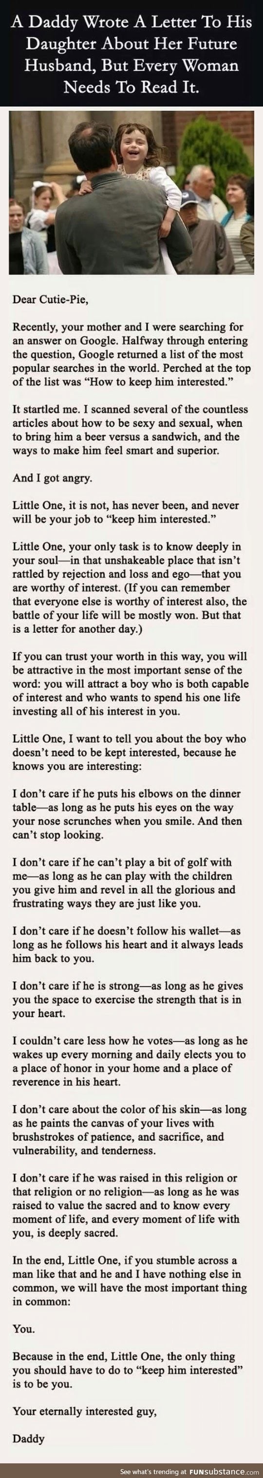 Letter from a father to his daughter