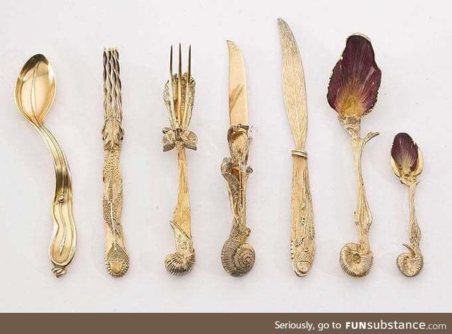 Cutlery set designed by Salvador Dali