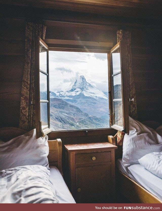 A cozy room in the Alps