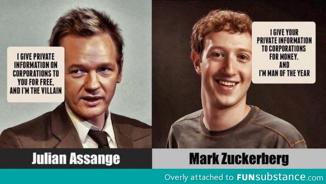 Wikileaks vs facebook