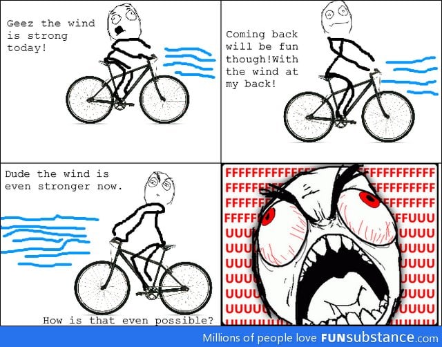Biking wind rage