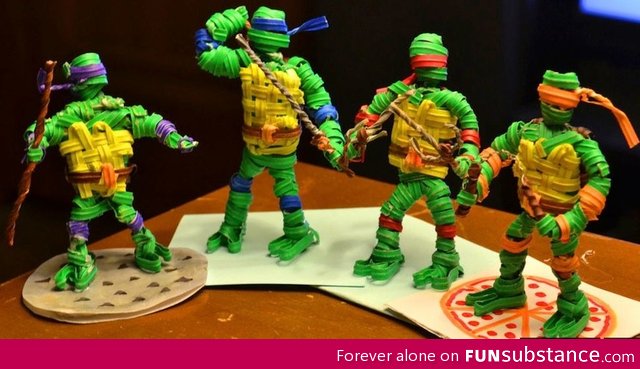No big deal, just some ninja turtles made out of twist-ties