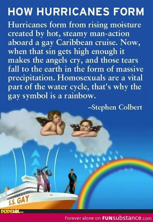 Stephen colbert on the formation of hurricanes