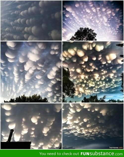 Weird cloud formations