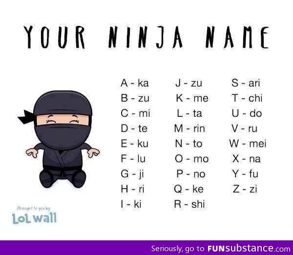 What's your ninja name?