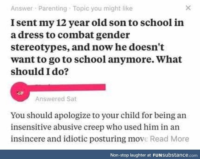 Sounds like child abuse