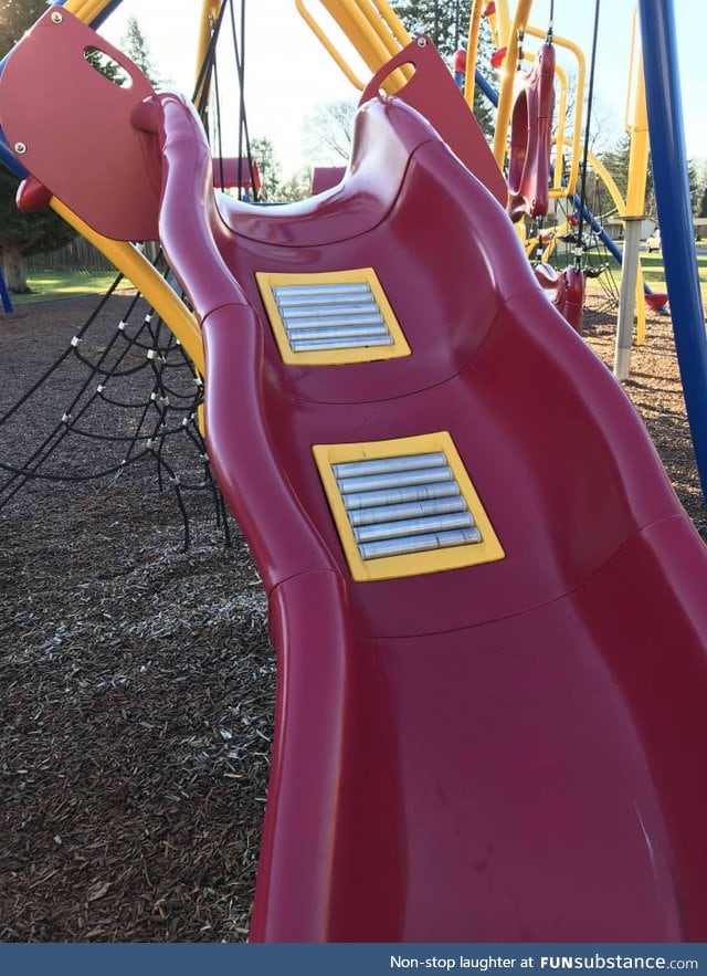 This slide has speed boosters