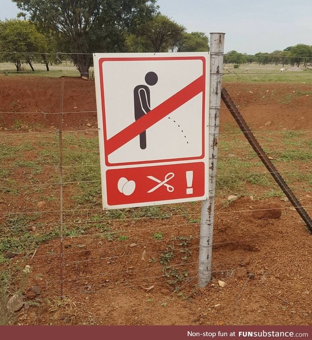 This sign in rural South Africa