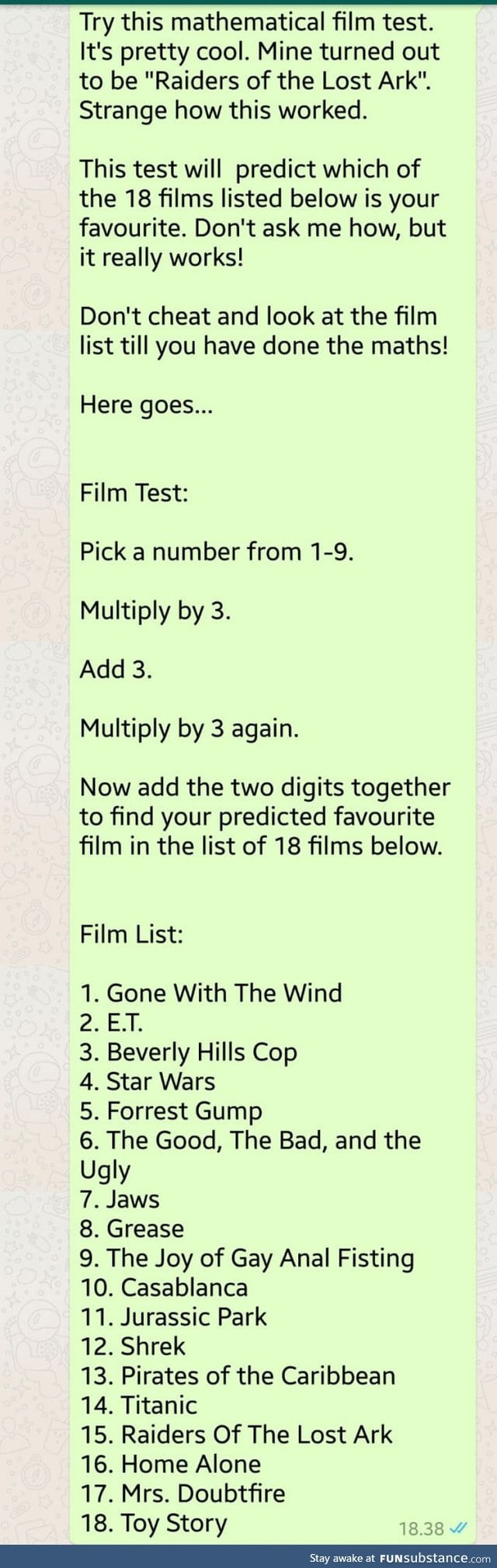 Try this mathematical film test. It's pretty cool