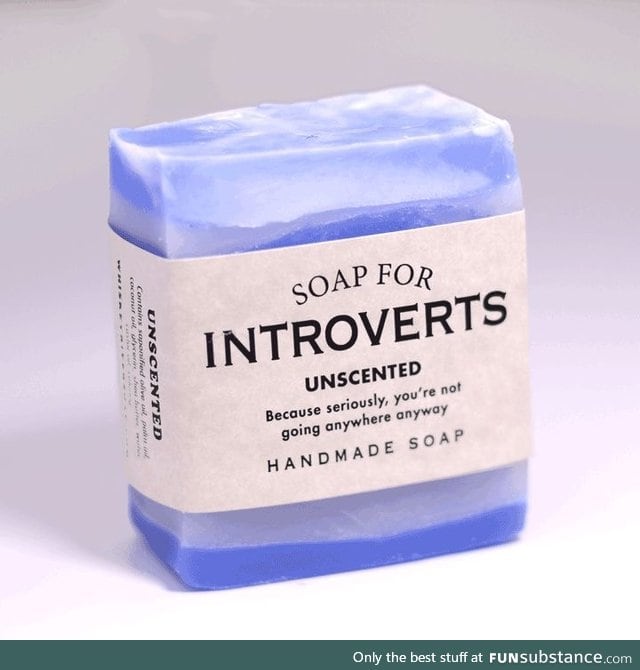Soap for introverts. Link to buy in comments