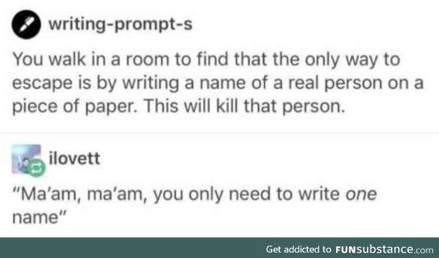 Whose name would you write?
