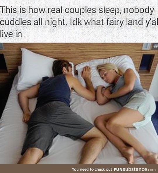 The way real couples sleep